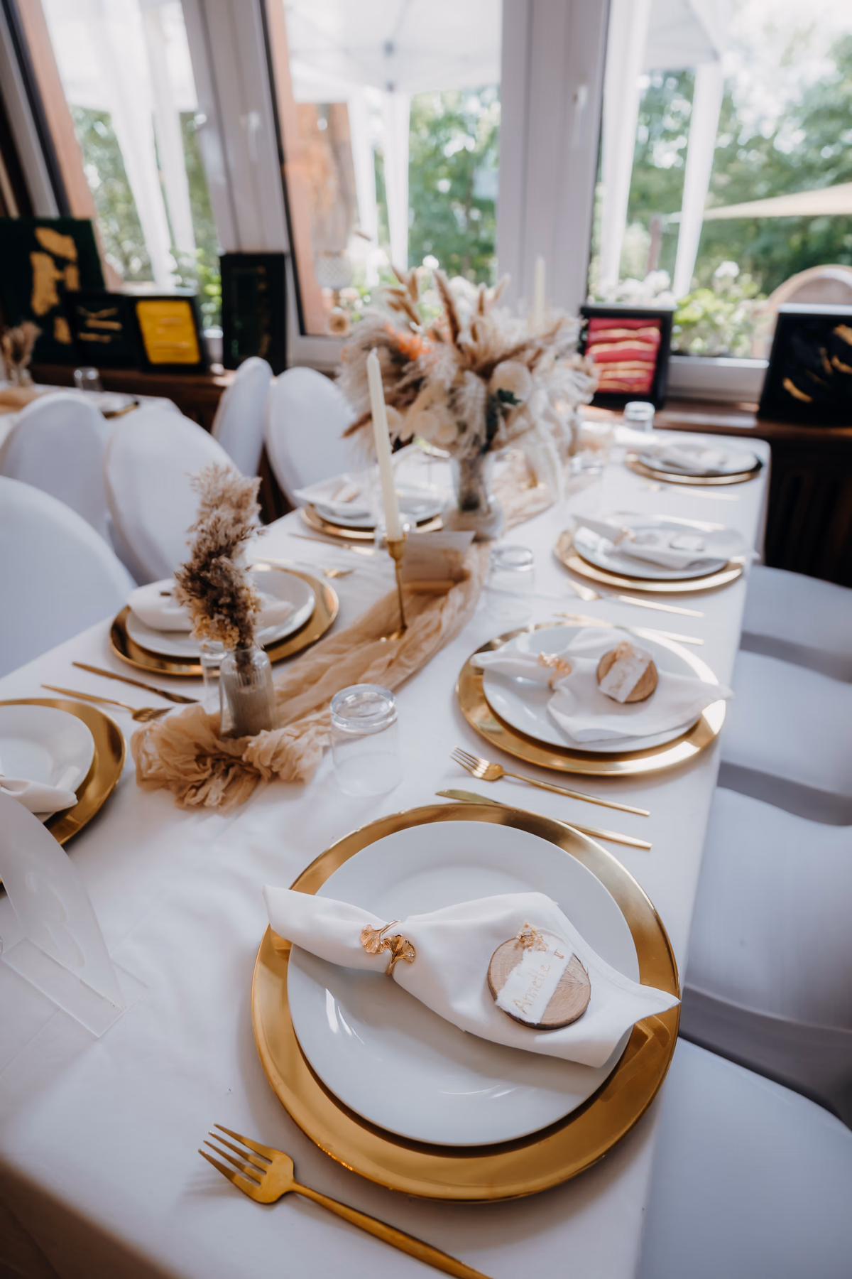 Boho Hochzeit Trauung im Park der Villa Renting Eisenberg Pfalz