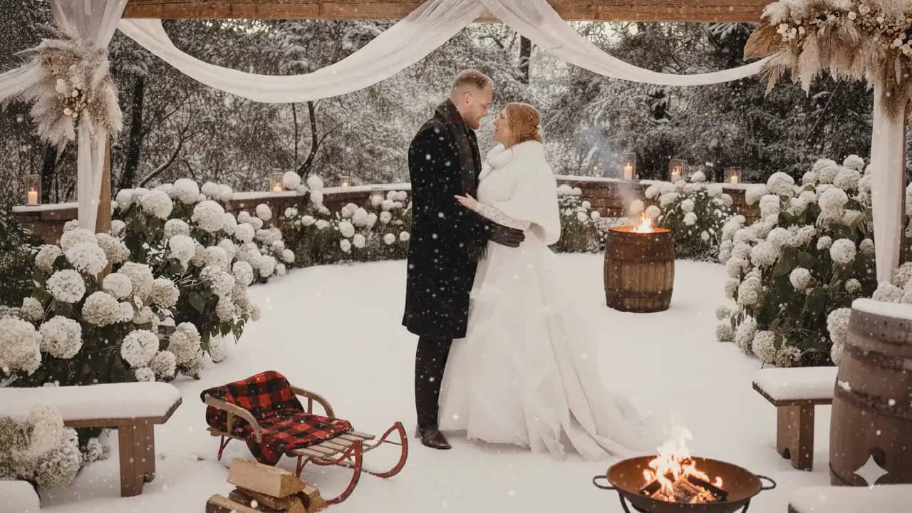 Winterhochzeit Villa Renting Eisenberg Pfalz — freie Trauung im Kerzenlicht