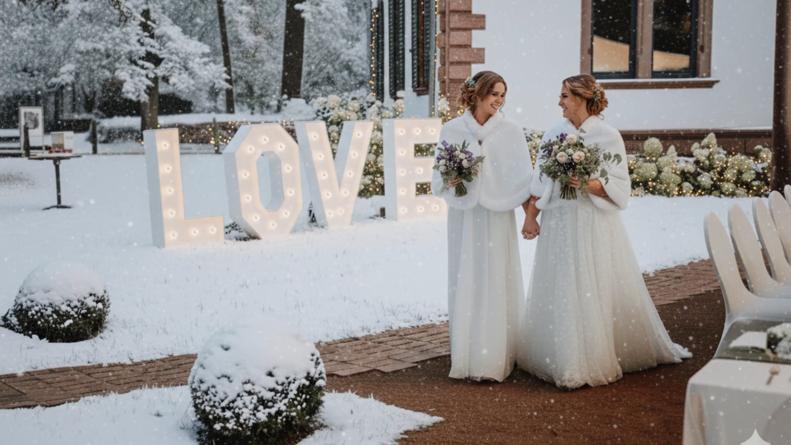 Winterhochzeit villa renting pfalz